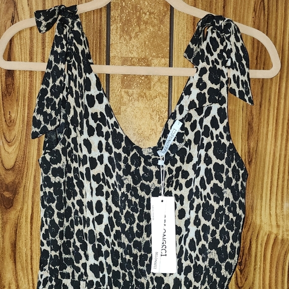 Leopard Print Sleeveless Romper - Size L NWT - Picture 5 of 7